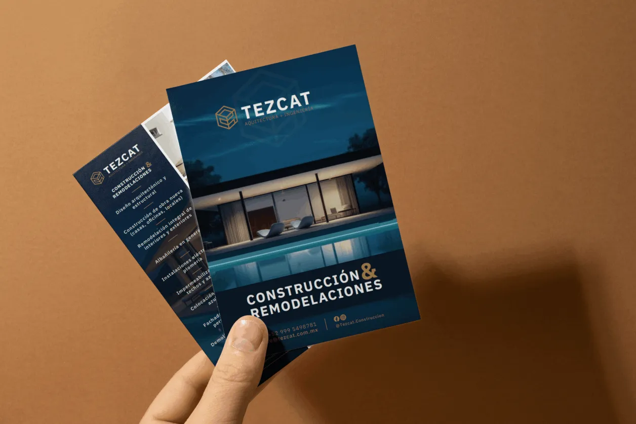 Material informativo de servicios de diseño y construcción de TEZCAT